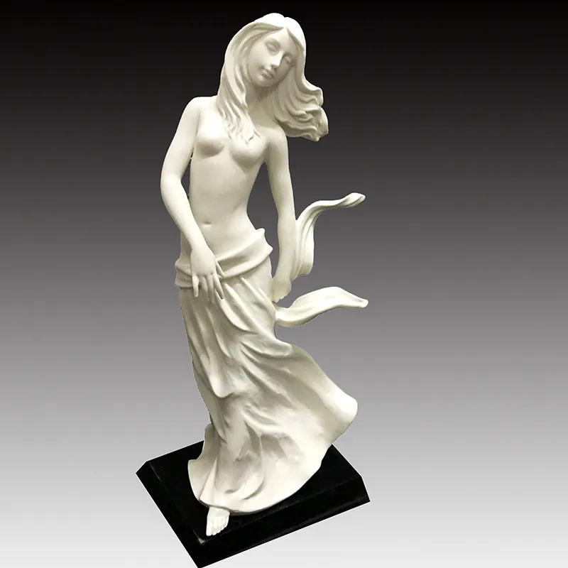 

European Lady Art Decoration Modern Home Decor Fashion Ceramic Crafts Creative Design Character Statue Business Gift M2230