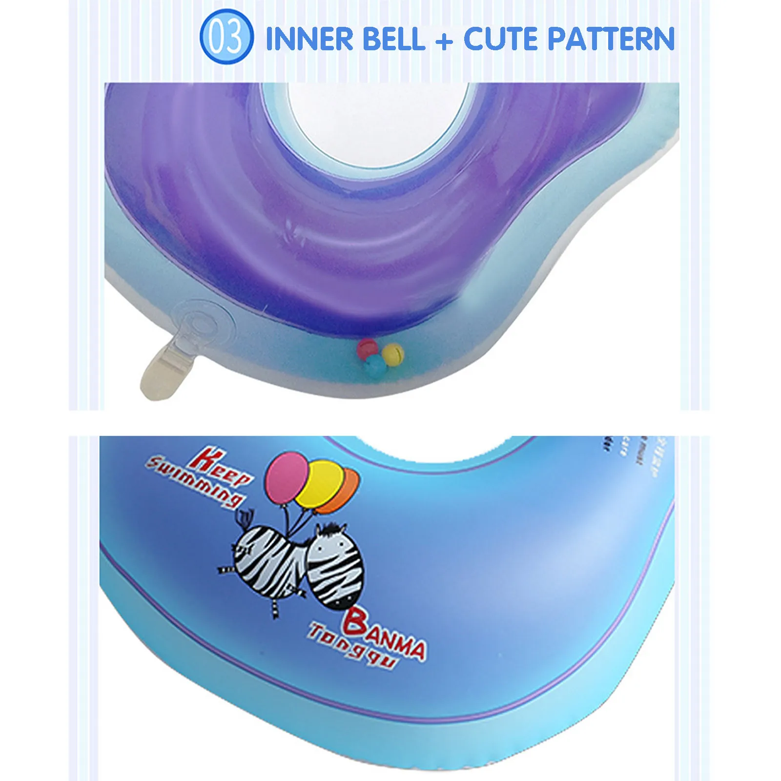 

Baby Swim Ring Newborn Toddler Child Neck Ring Double Air Bag Thicken pool accessories