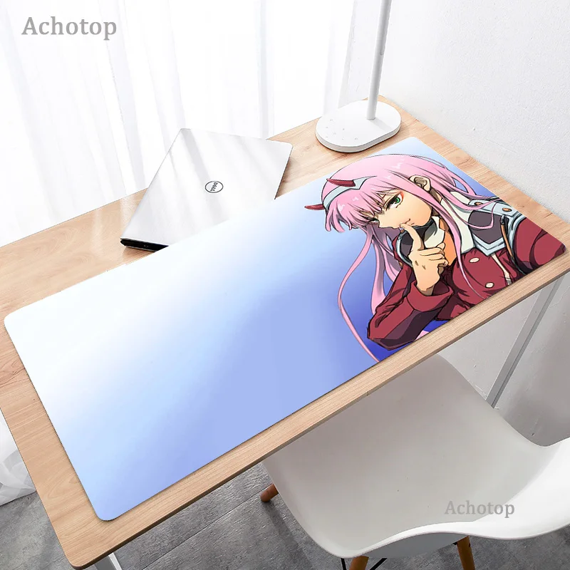 anime zero two mouse pad darling in the franxx laptop play kawaii mousepad pc gamer large mouse pad sexy girl keyboards desk mat free global shipping