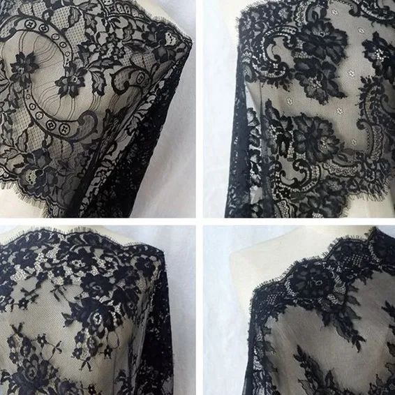 

Мягкая сетчатая Цветочная Двусторонняя приятная для кожи кружевная ресница «сделай сам» свадебная вуаль для платья двери занавеска декоративные аксессуары RS3367