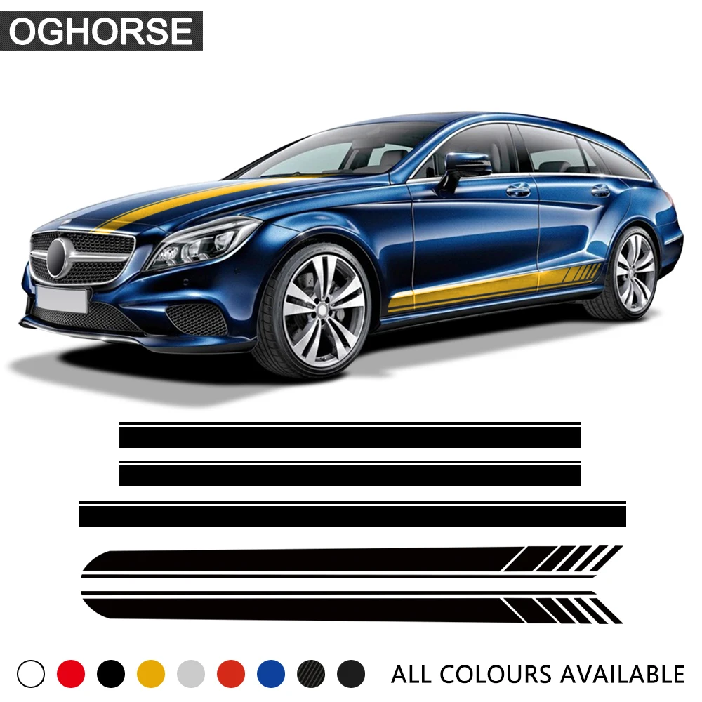 

Edition 1 AMG Styling Bonnet Door Side Body Stripes Kit Decal for Mercedes Benz CLS Class W219 C219 W218 C218 X218 C257 CLS63