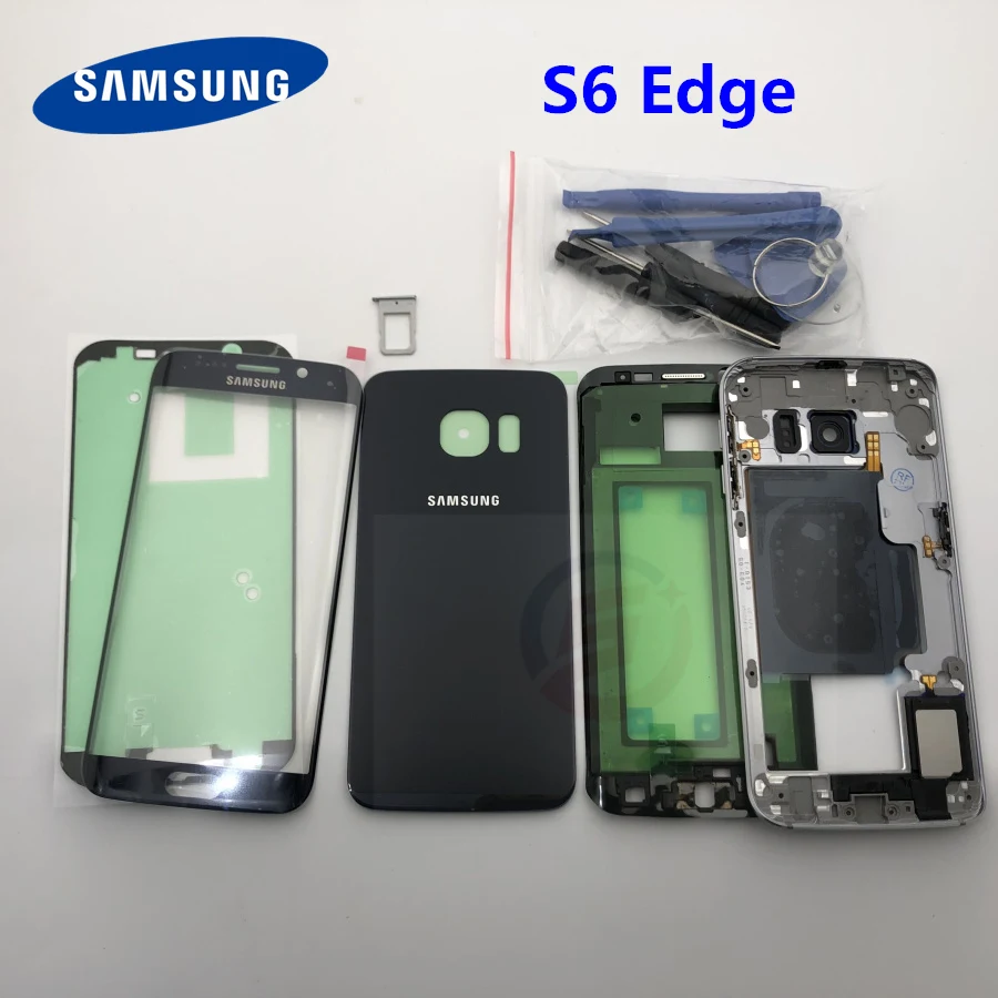 Полный корпус задняя крышка фронтальная стеклянная линза инструменты для Samsung