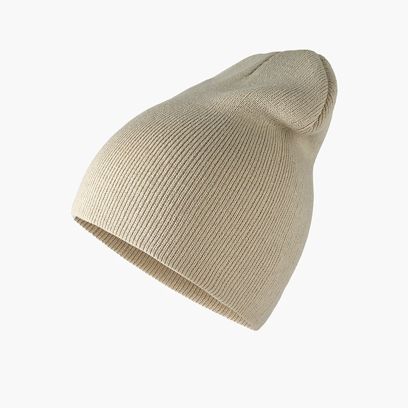 Унисекс вязаная шапка зимняя женская мягкая однотонная мода хип-хоп Skullies мужские