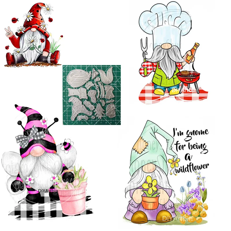 Gnome цветочное ремесло металлические штампы для резки скрапбукинга бумаги Нож