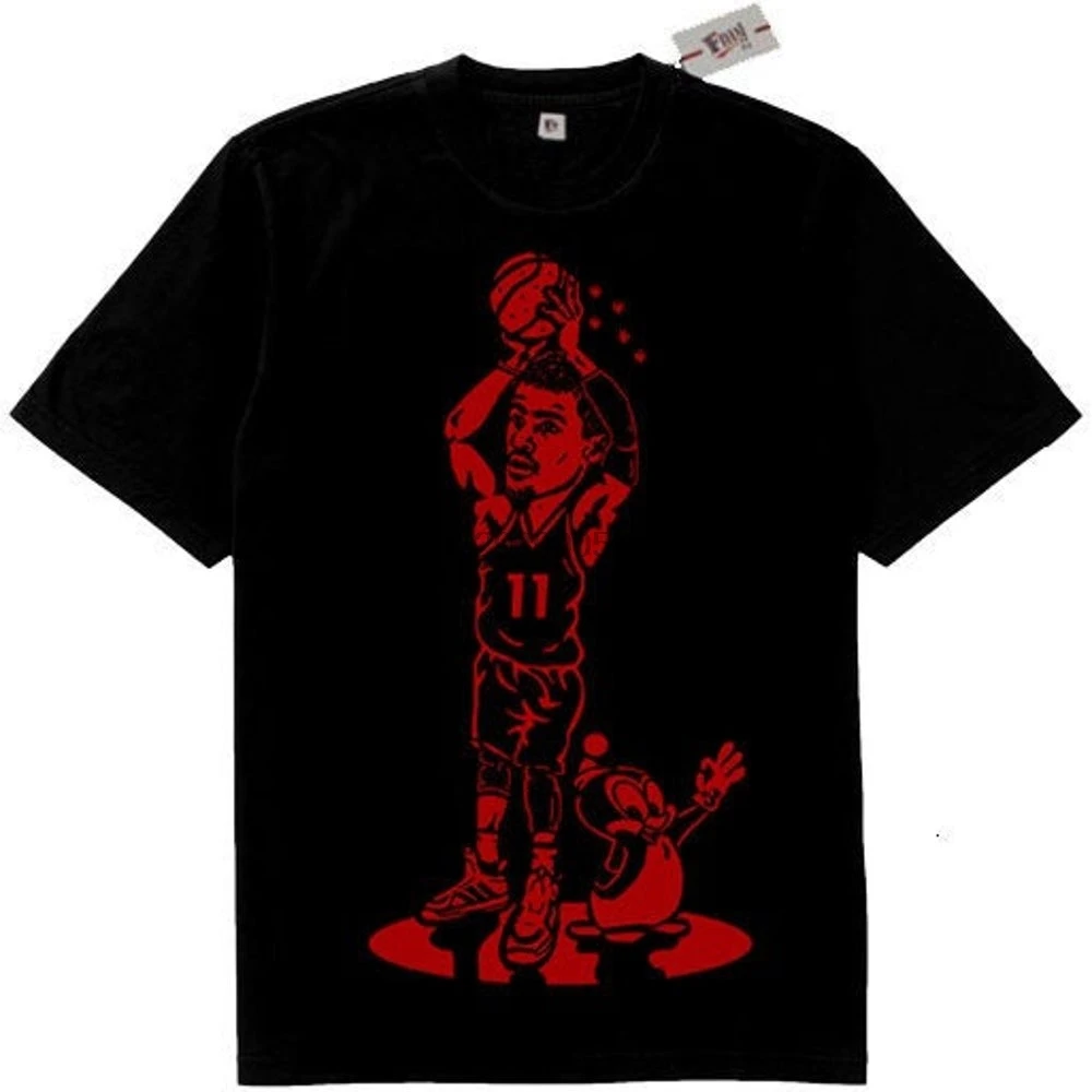 Черный красный лед Trae молодых рубашка с рисунками Атланта льда лоток Баскетбол