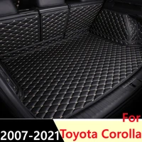 sj custom fit full set waterproof car trunk mat auto parts tail boot tray liner cargo rear pad cover for toyota corolla 07 2021