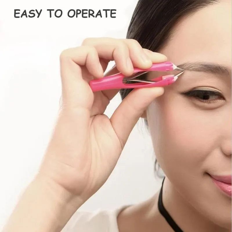 

New Eyebrow Tweezer Retractable Eyelash Curler Eyebrow Hair Eyelash Eyebrow Removal Curler Tweezers Clip Tools Grafting Mak X2I8