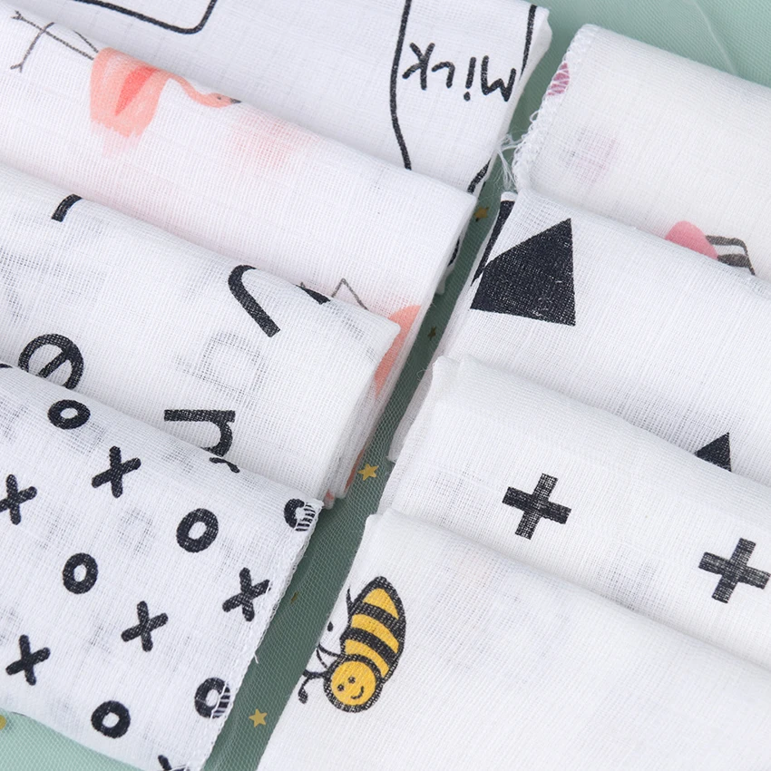 5 шт. детское мультяшное полотенце слюна хлопковое муслиновое носовой платок