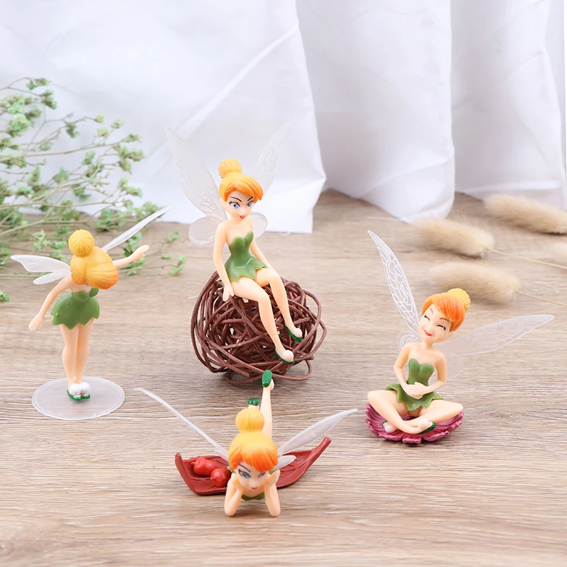 

2/4pcs Flower Pixie Fairy Miniature Figurine Dollhouse Garden DIY Ornament Decoration Crafts Figurines Micro Landscape