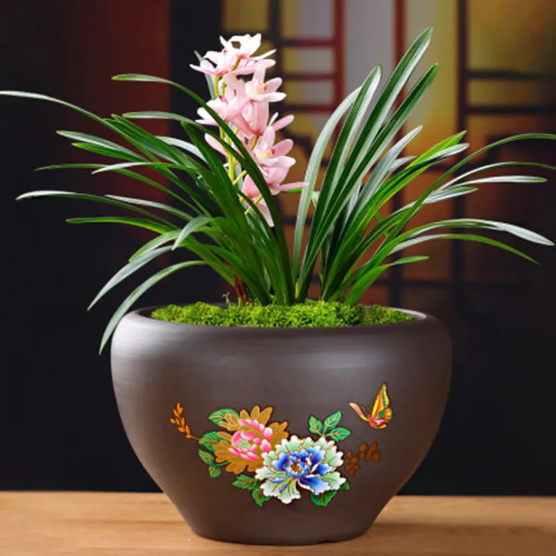 Горшок для цветов Орхидея бонсай керамический очень большой поднос ремня в