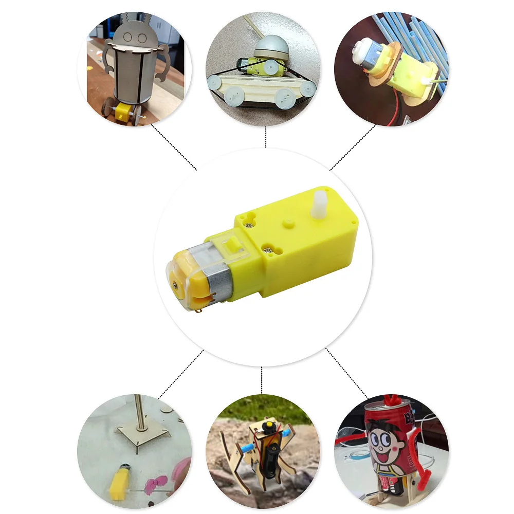 

4pcs TT Motor 130motor Smart Car Robot Gear Motor for Arduino DC3V-12V DC Gear Motor