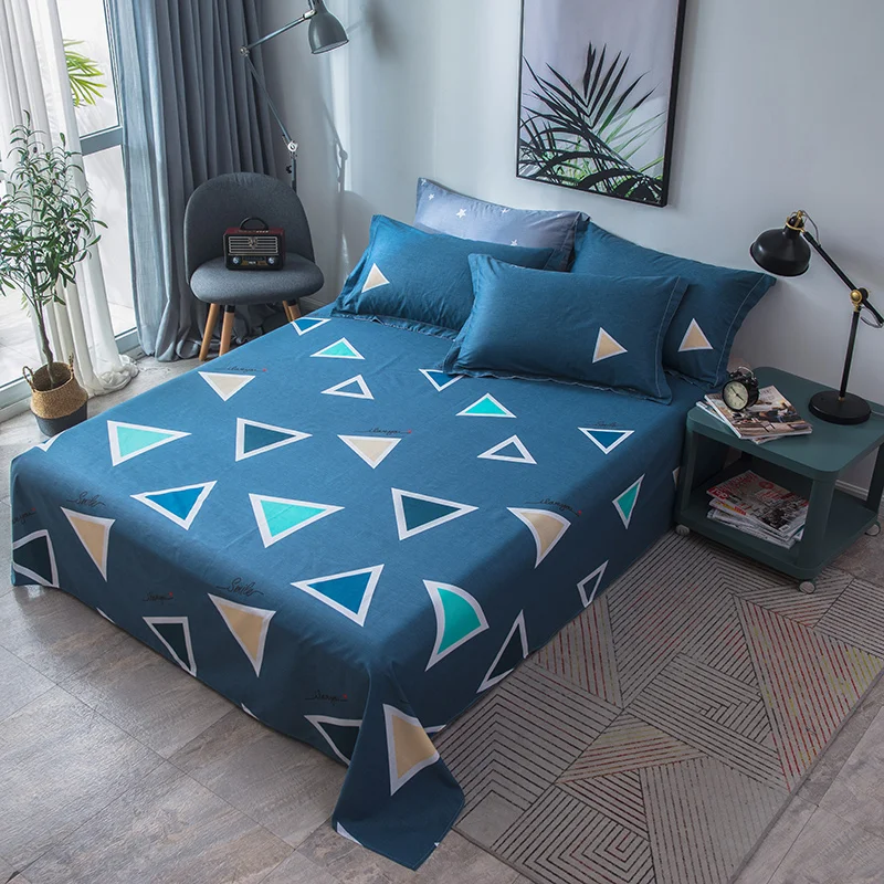

Home Textile Duvet Cover Pillow Case Flat Sheet blue Simple Bedding Sets Teen Adult Boy Girls Soft Bed Linens cartoon bedclothes