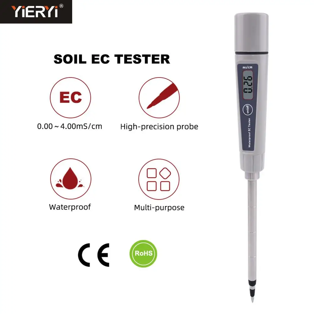 Yieryi EC 316 прямая почвы Тестер Цифровой ATC 0 4 00 ms/CM цифровой ЖК аквариум бассейн