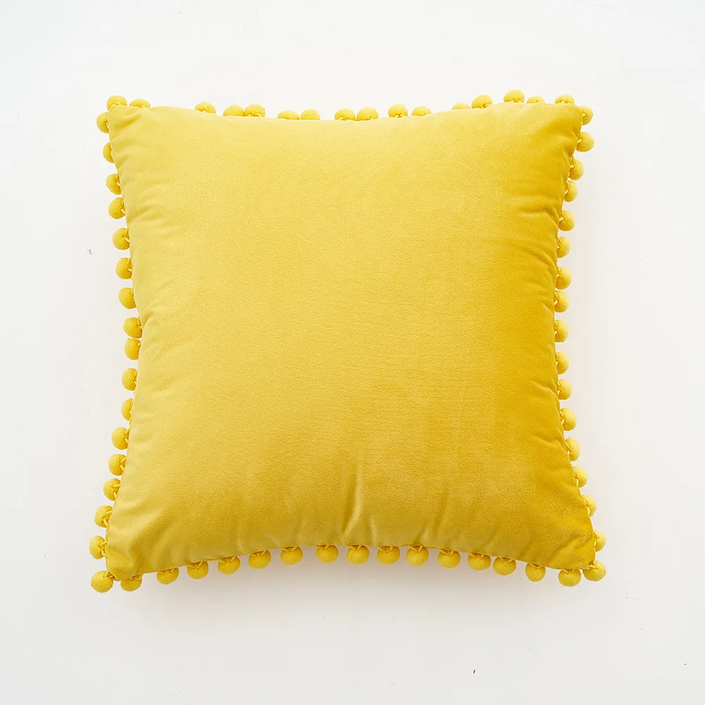 Декоративные диванные Наволочки однотонные Цвет диван Cushin крышка с пушистыми