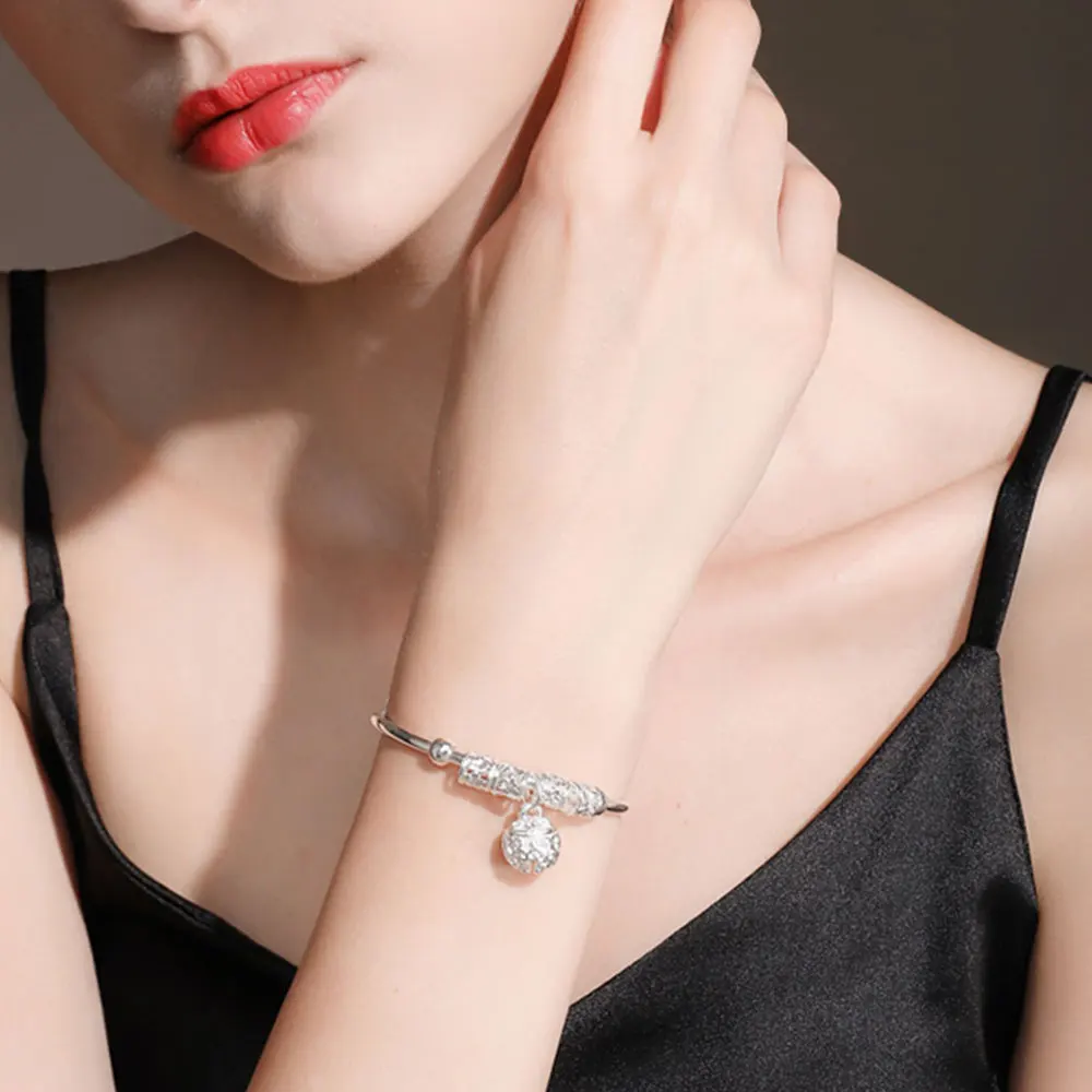 Женский браслет из серебра 925 пробы с вырезами | Украшения и аксессуары