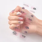 16 наконечниковлист, роскошные креативные дизайнерские наклейки для ногтей с узором