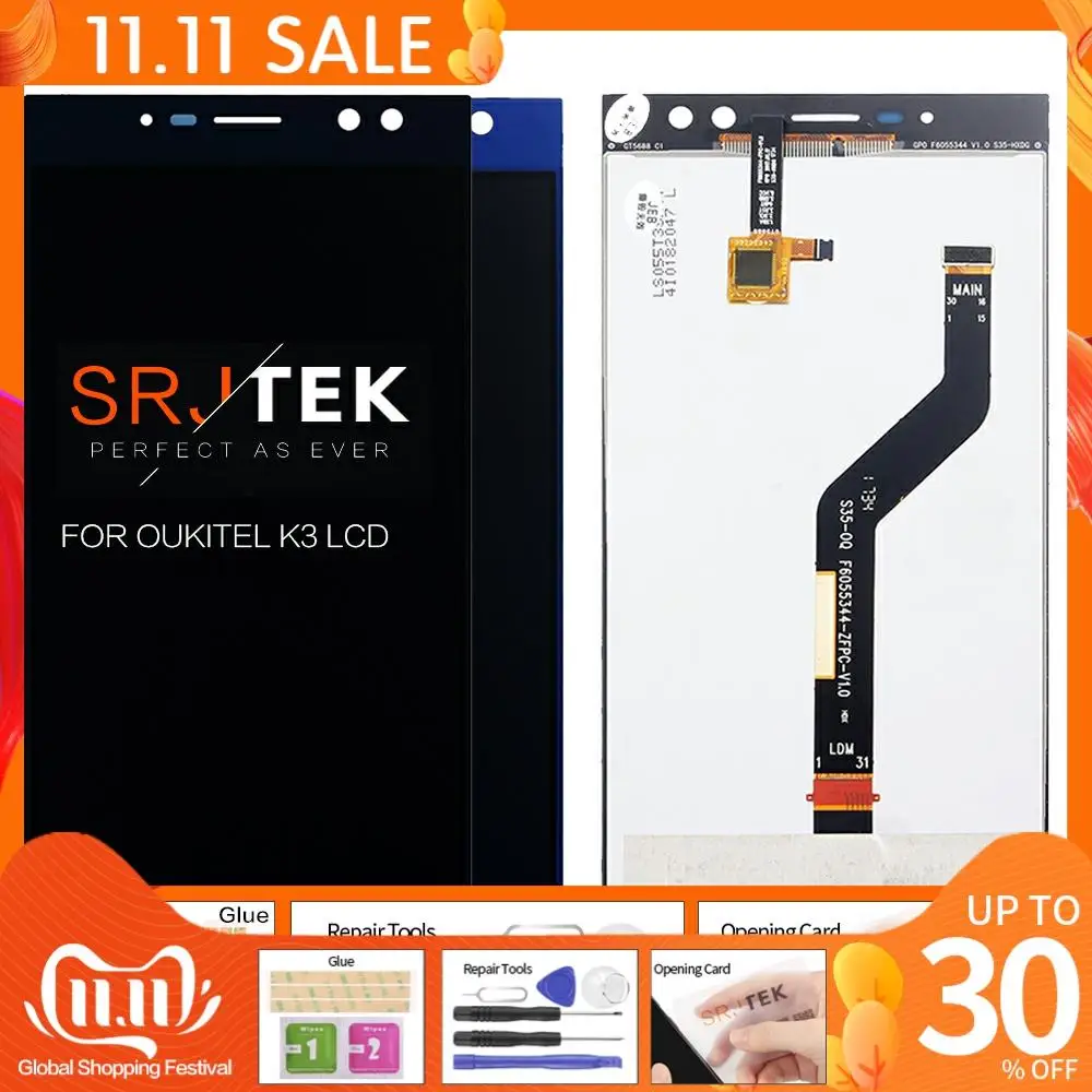 Для Oukitel K3 ЖК-дисплей инструмент для ремонта сенсорного экрана в сборе запчасти 5