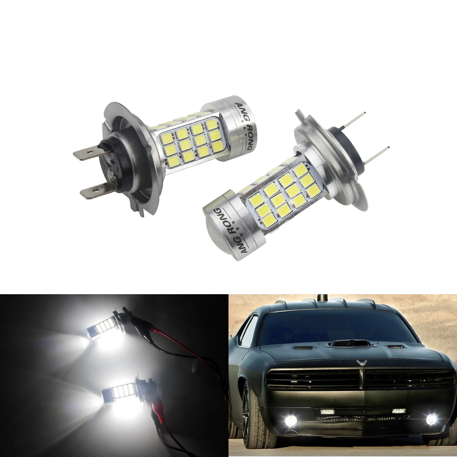 

ANGRONG 2x BA15s 1156 P21W 30W SMD LED Bulb Daytime Reverse Parking Light For Ford Fiesta Transit
