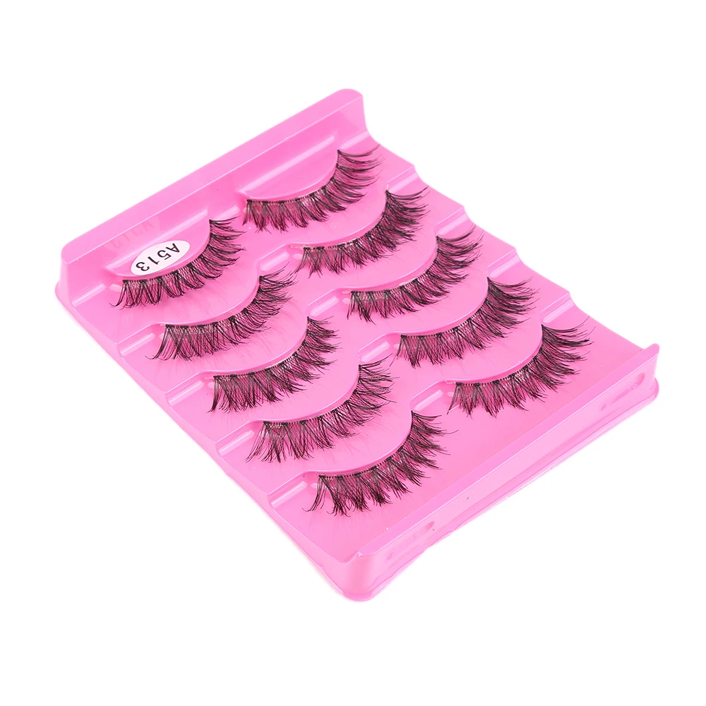 5 пар Новинка Модные женские мягкие натуральные густые накладные ресницы для