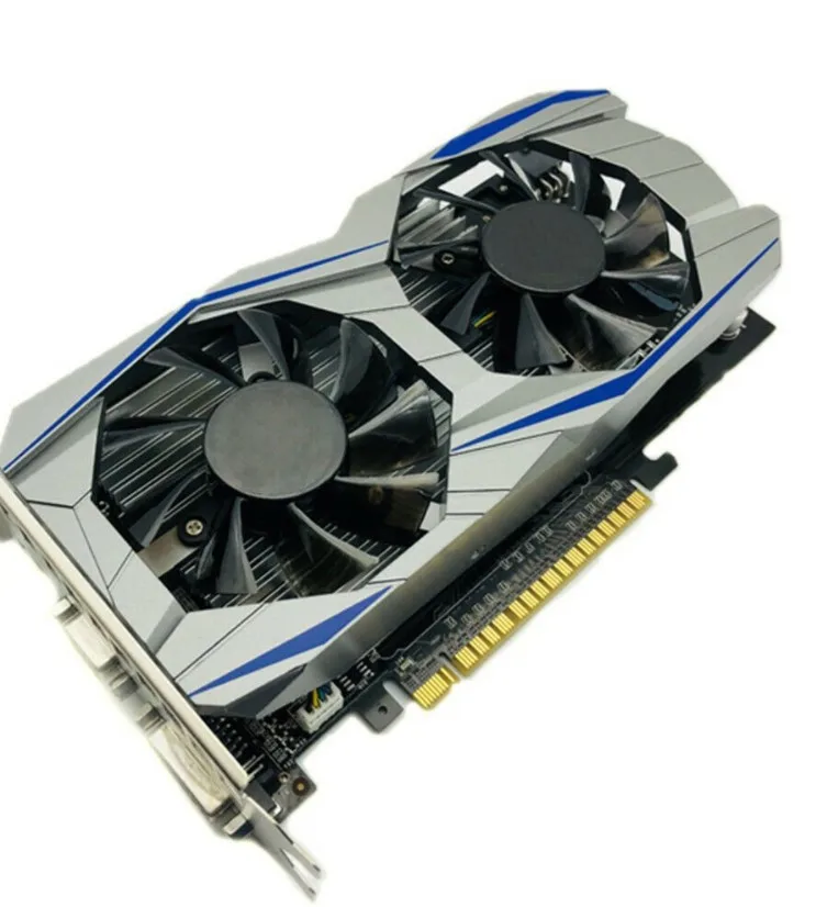 4G GTX1050Ti GDDR5 Graphics Card with Dual Cooling Fan Automatic Recognition Low Noise Computer Graphics Card for Gaming Mining