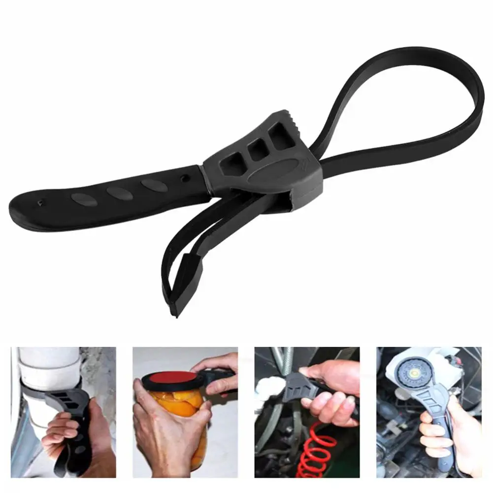 

500mm Rubber Strap Wrench Jar Tighten Loosen Plumbing Tool Oil Filter Spanner