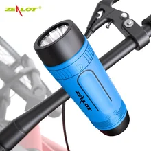 ZEALOT S1 Wireless Bluetooth Speaker FM radio Outdoor Portable Bicycle Speaker mini Column +Power Bank+Flashlight+Bike+Mount