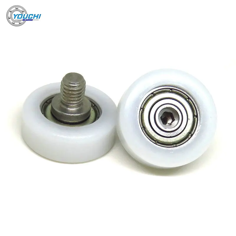 Ролики с покрытием из пом 19 мм винтом M5 и подшипником 605 10 шт. BS60519-7C1L6M5 19x7 для