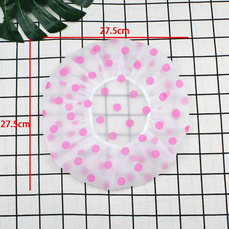 

1PC Wave Point Shower Cap Waterproof Thicken High Quality Hair Women Spa Hair Salon Supplies Shower Cap Bathroom Accessories