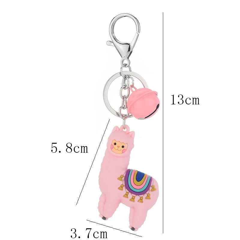 

Cute Alpaca Keychain Korean Fashion Heart Ball Pendant Creative Cartoon Epoxy Alpaca Keychains For Women Bag Gifts Fashion