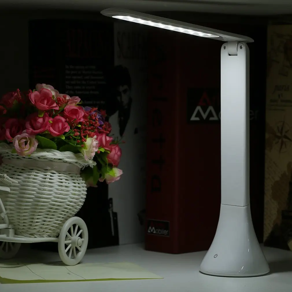 

Stepless Dimmable Desk Reading Light Foldable Rotatable Touch Switch LED Table Lamp USB Charging Port Timing Desk Lamp