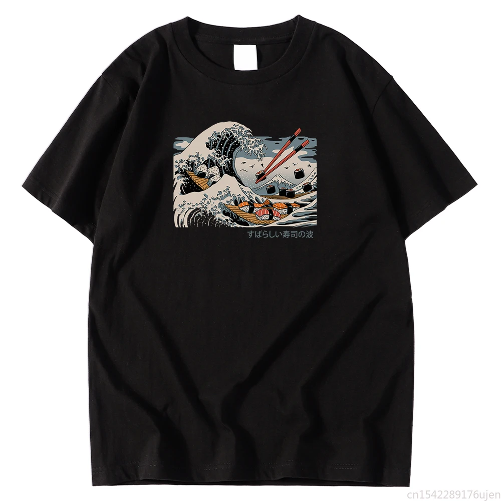 

Breathable Soft Women Tee Shirts Big Sushi Comics Printing Womens T-Shirt Large Size Clothing Short Sleeved Casual T Shirts