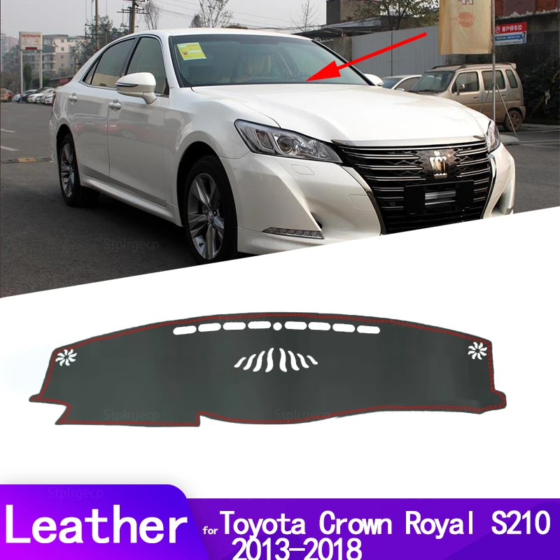 

PU Leather Dashmat Dashboard Cover Mat Carpet Car-Styling accessories for Toyota Crown Royal S210 2013~2018