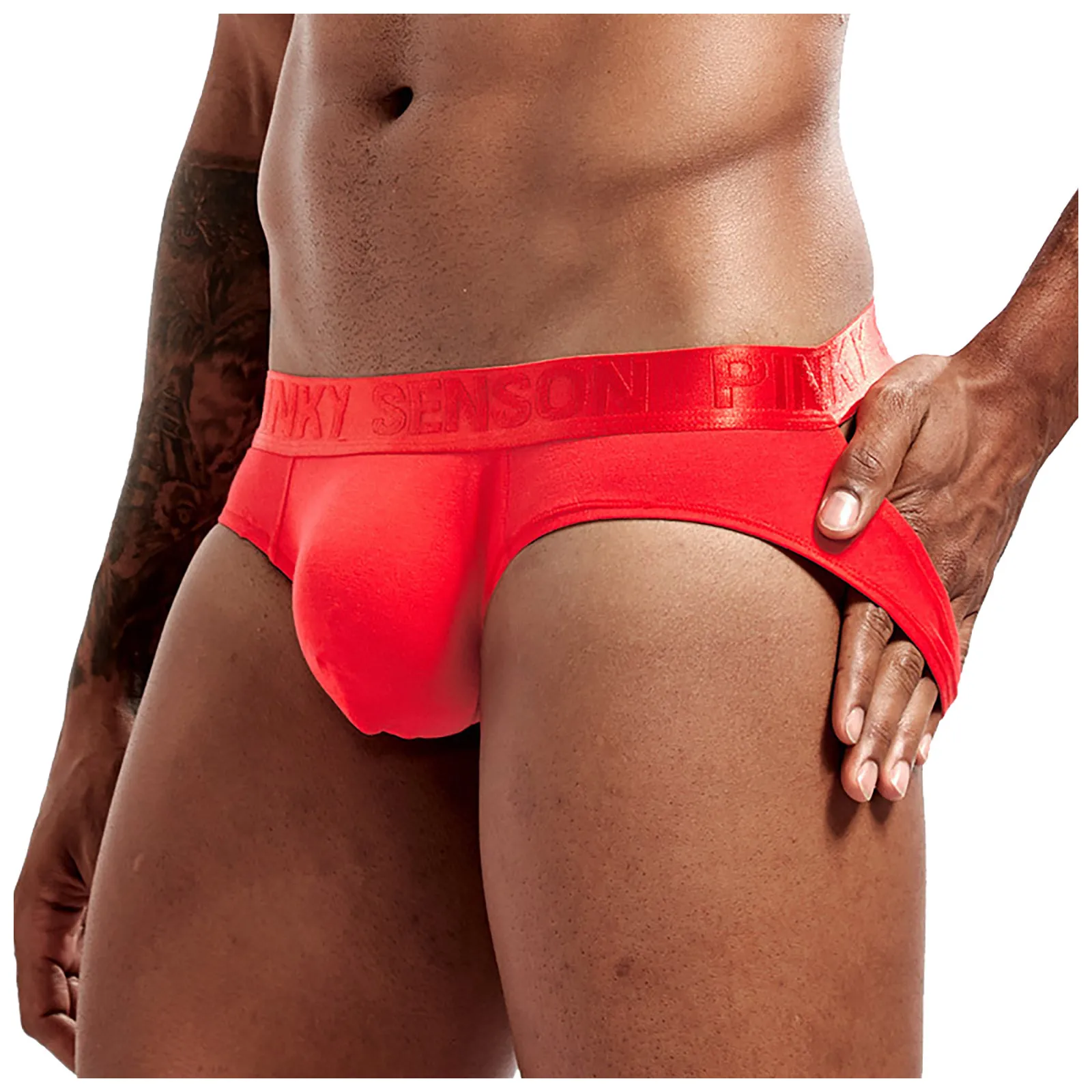 Low 5PC Color Underwear Men's Sports Briefs Solid Tripod Double Waist Sexy Men's underwear Men's Underwear