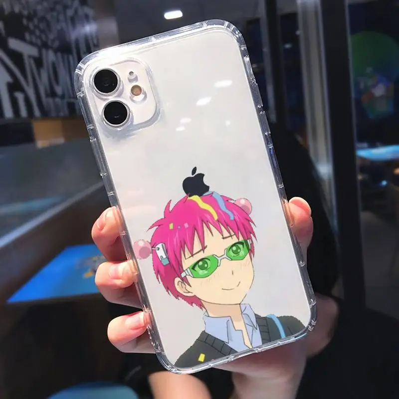 

Saiki Kusuo Phone Case Transparent for Clear iPhone 11 12 mini pro 8 7 6 6S XS MAX Plus X 5S SE 2020 XR