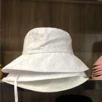 2020 spring summer beach sun protect hat ladies girls fashion embroidered fisherman hat women elegant pink lace bucket hat