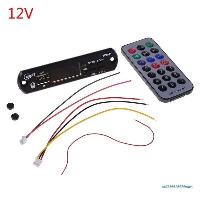 Автомобильный USB TF FM-радиомодуль беспроводной Bluetooth 5 в 12 В MP3 WMA декодер плата
