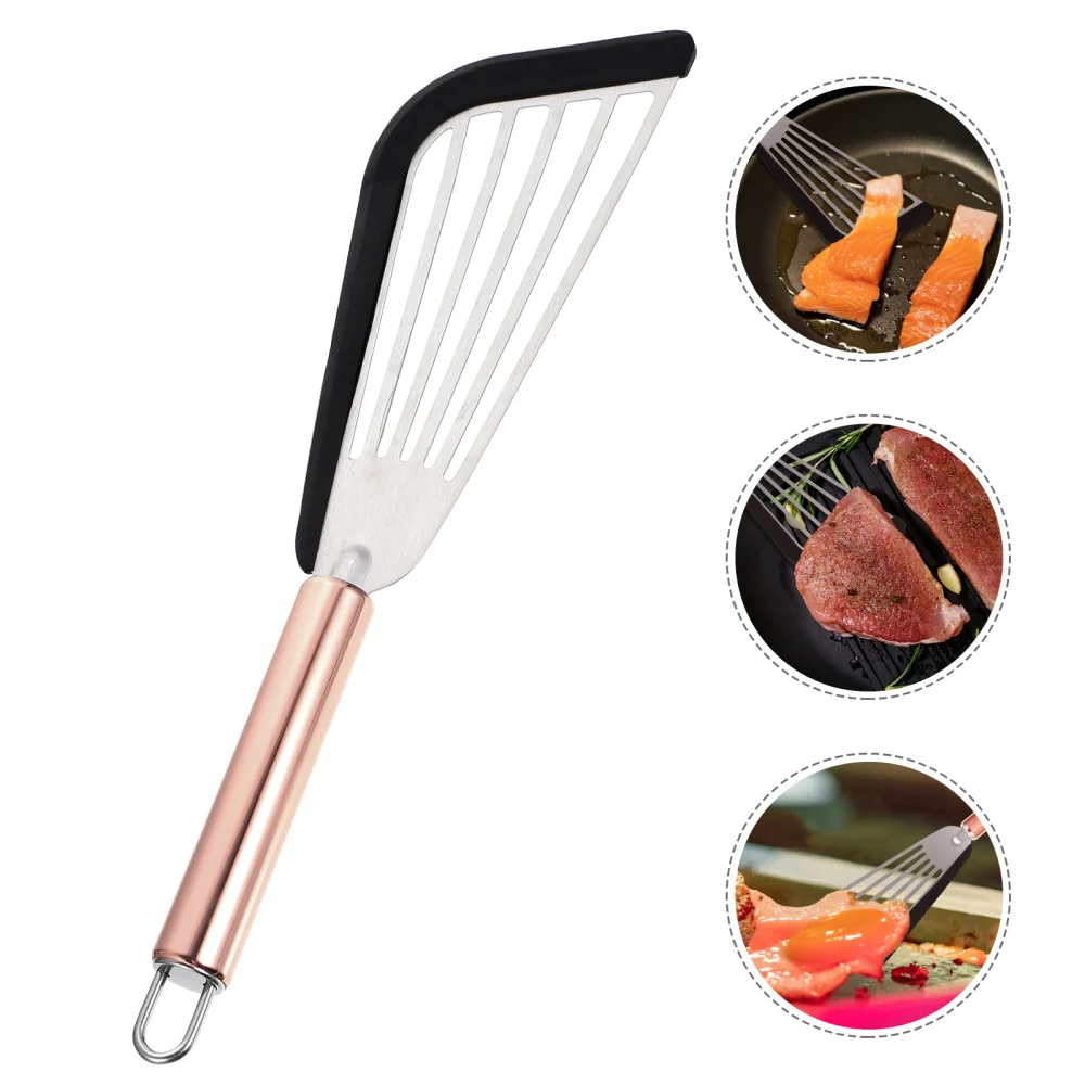 

1Pc Fish Shovel Steak Cooking Shovel Slotted Shovel Kitchen Tool (Black)