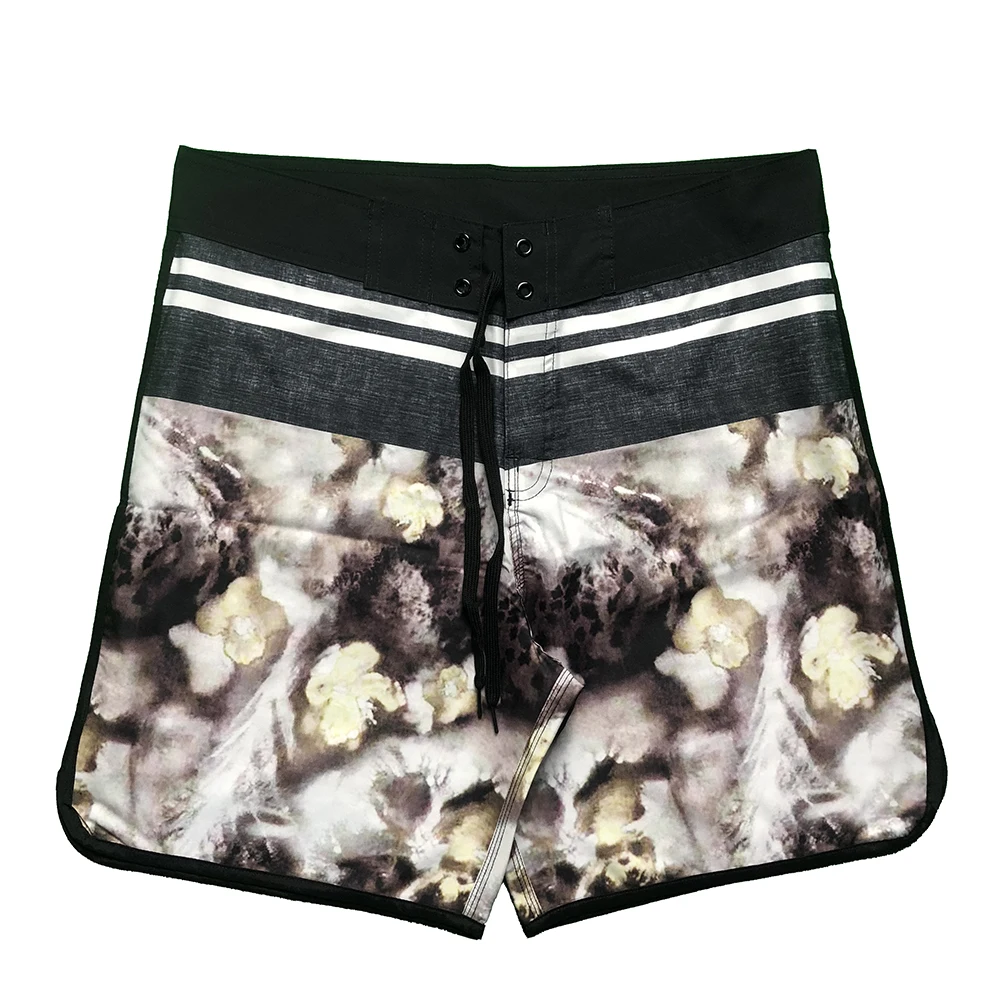 

Men's fitness flower shorts casual shorts hot sale of the new four - side stretch quick dry strip hot spring surfing printed bea