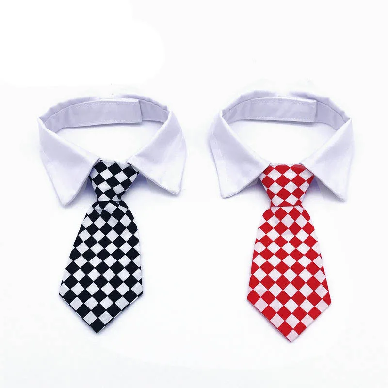 

Pet Necktie Necktie Print Cat and Dog Accessories Solid Color Stripe Lattice Floret Pet Products Dog Accessories for Small Dogs