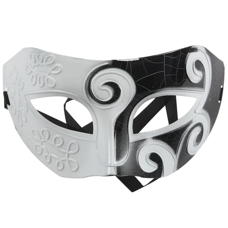 Черные и белые Римский греческий мужские Венецианская маска Halloween костюм