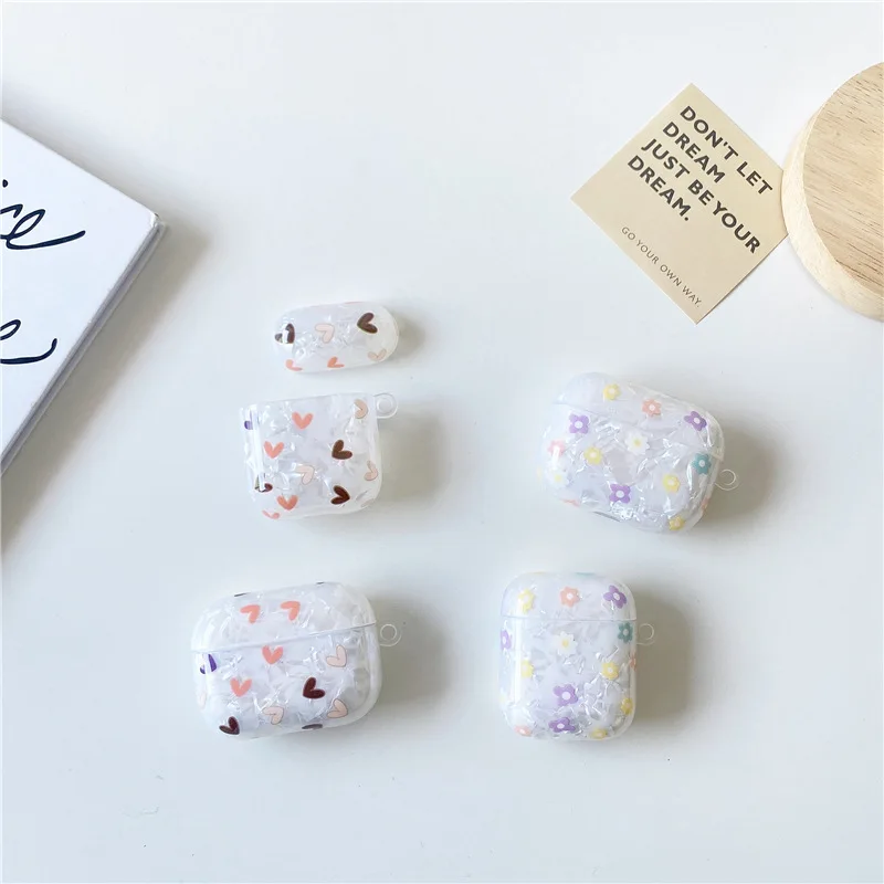 

Little Flower Love AirPodsPro Headset Case for Airpods 123 Generation Wireless Bluetooth