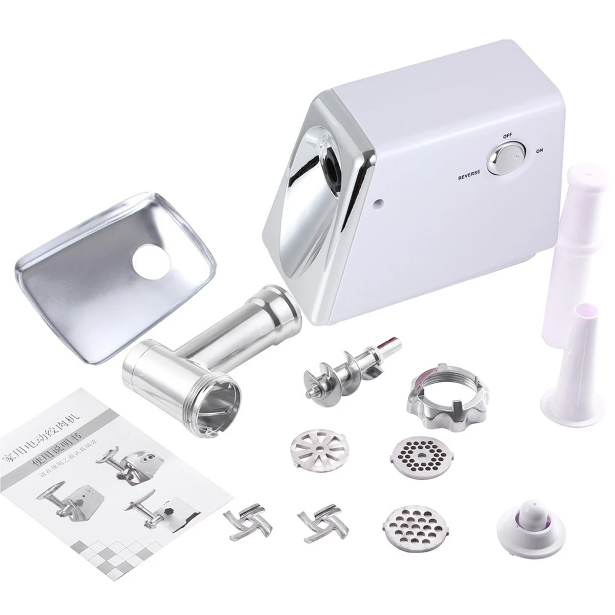 

220V 2800W Electric Meat Grinders Stainless Steel Housing Heavy Duty Grinder Home Meat Mince Sausage Stuffer Food Processor