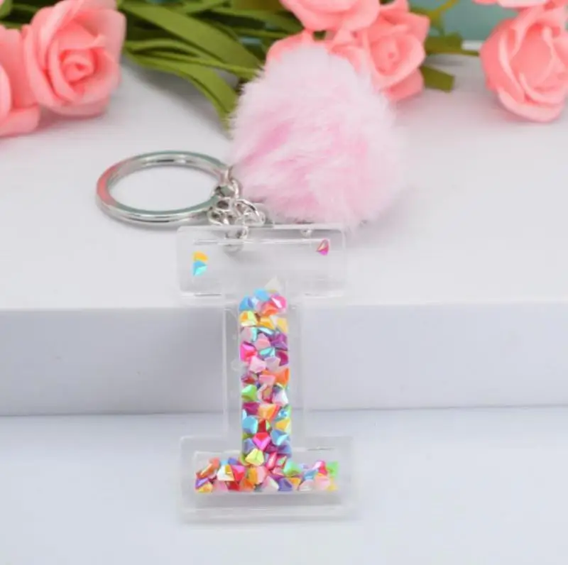 

Universal Acrylic Color Sequined Keychain Trend Pendant Keychain
