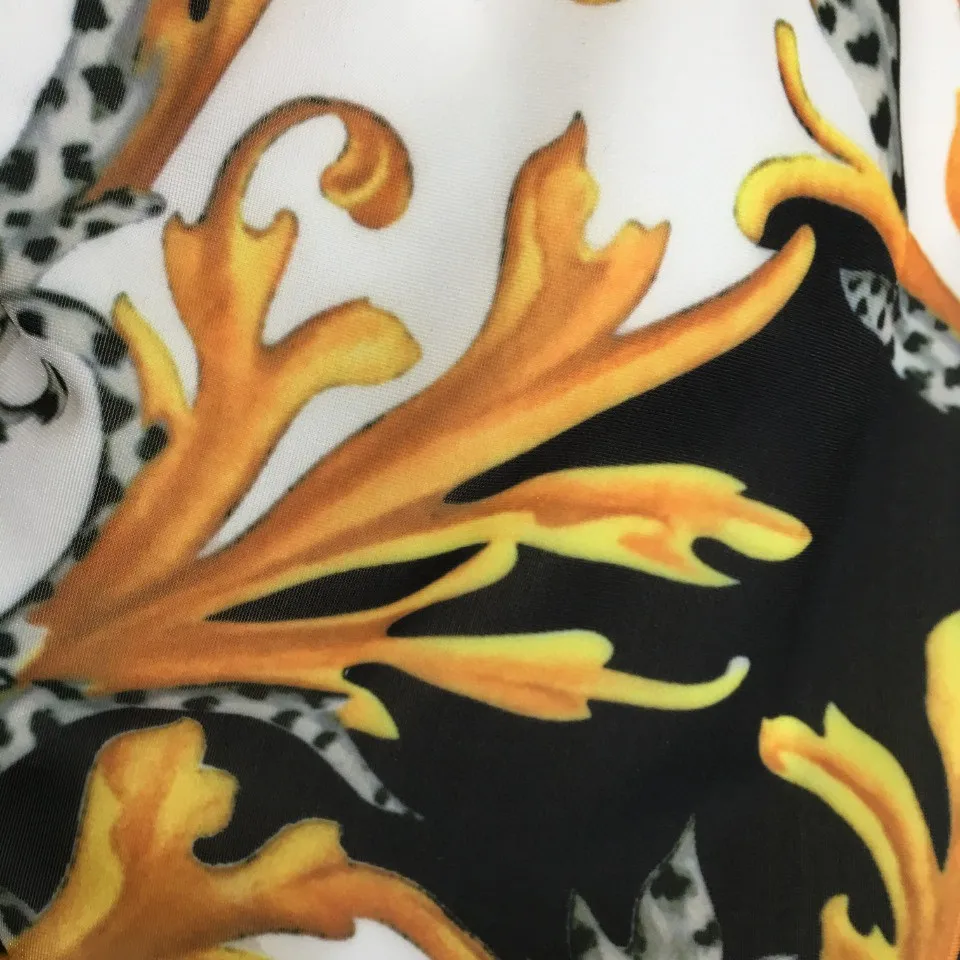

High Quality Luxury Summer Sexy Women New Flower Print Sleeveless Halter One-piece Skinny Swimwear with Cup