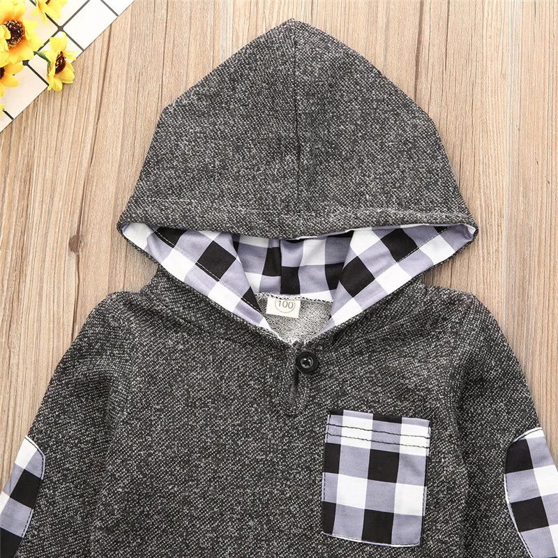 Детская одежда осень-зима 2019 в клетку для маленьких мальчиков и девочек