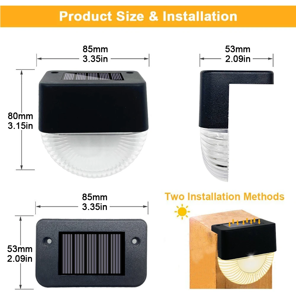 4 шт. водонепроницаемые светодиодные фонари на солнечной батарее | Освещение