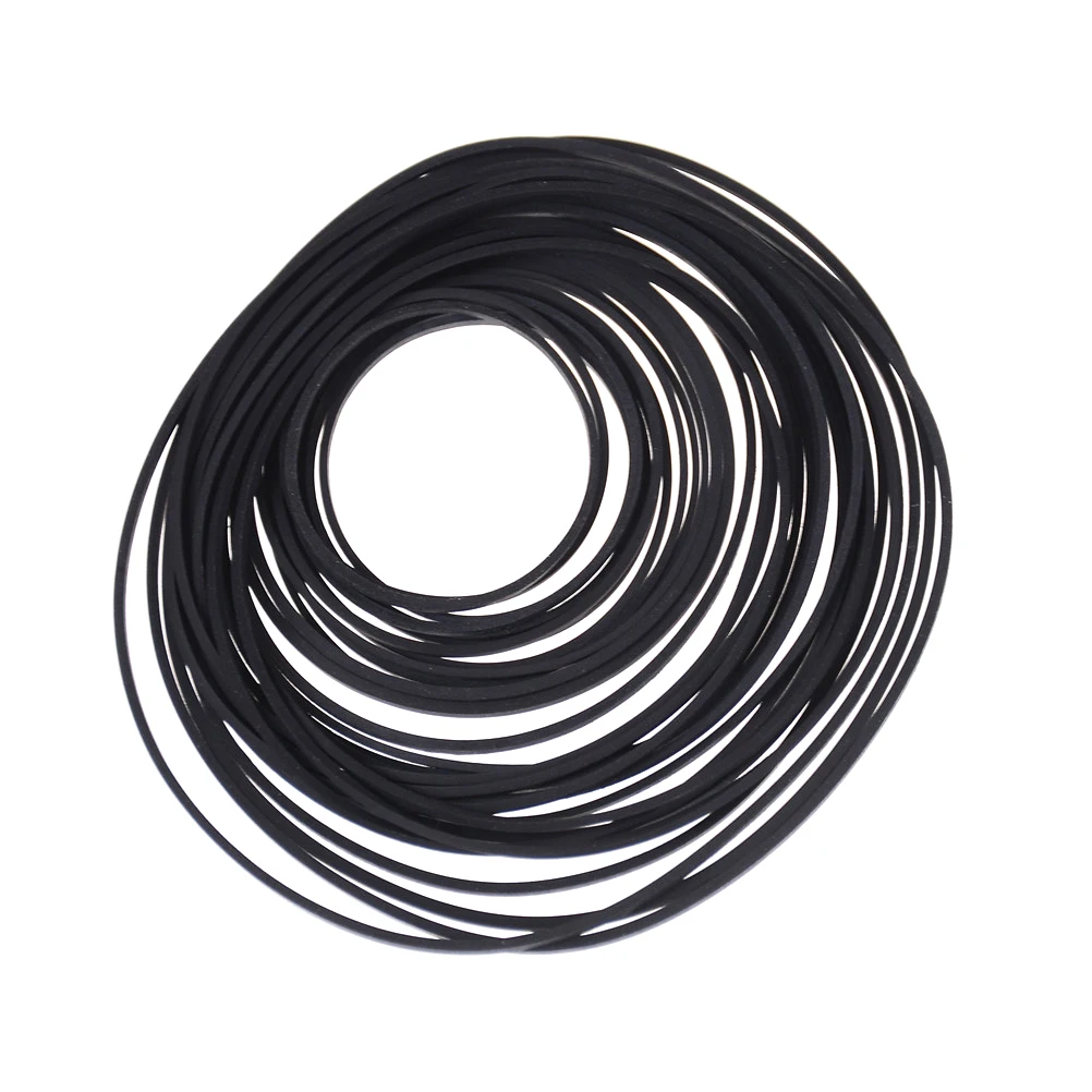 

30mm to 120mm 1Pack Small Fine Pulley Pully Belt Black Rubber Engine Drive Belts For DIY Toy Module Car Power Trans