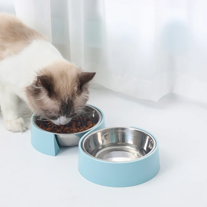 

S-shaped Minimalist Design of The New Pet Bowl Cat Bowl Anti-knock Dog Basin Cat Bowl Factory Outlet