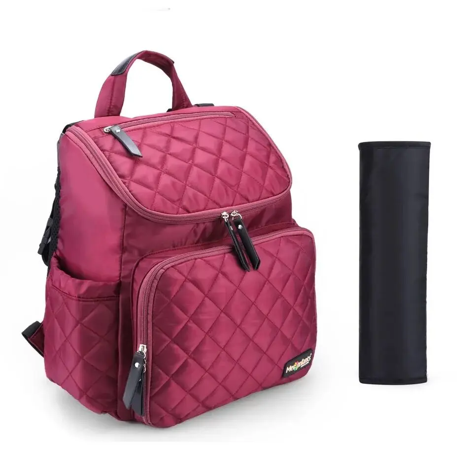 dark red Aimaaby сумка для подгузников, модная сумка для подгузников для мам, сумка для подгузников для мам, брендовый Детский рюкзак для путешествий, органайзер для подгузников, сумка для кормления для детской коляски - Цвет: dark red