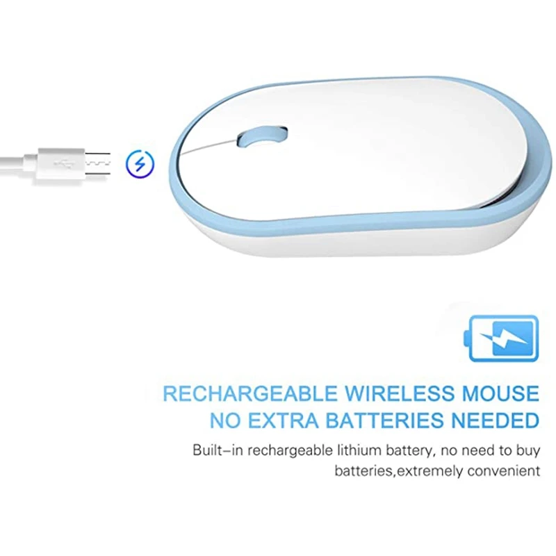 Беспроводная оптическая мышь с тихим кликом 2 4 ГГц оранжевая светодиодная